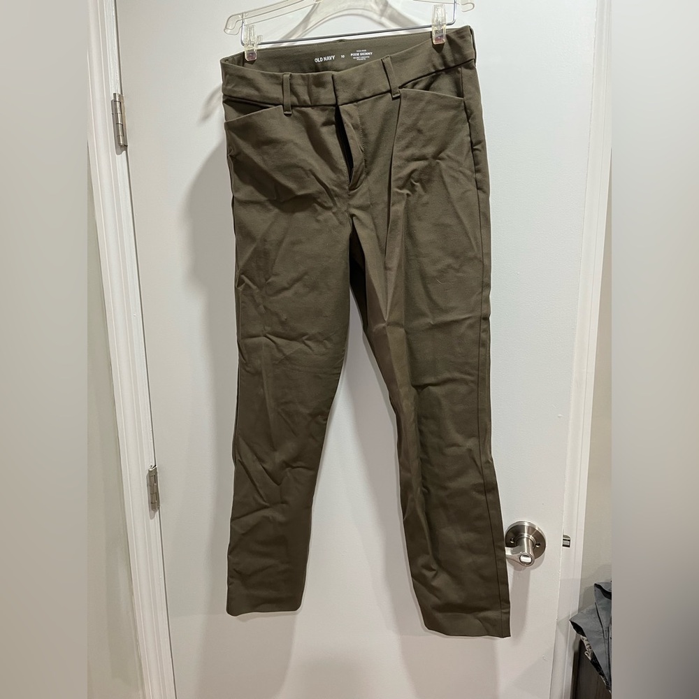 Olive Green Old Navy Pixie Pants - image 2